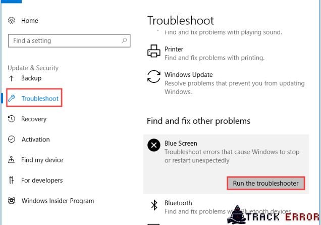 Run the BSOD Troubleshooter