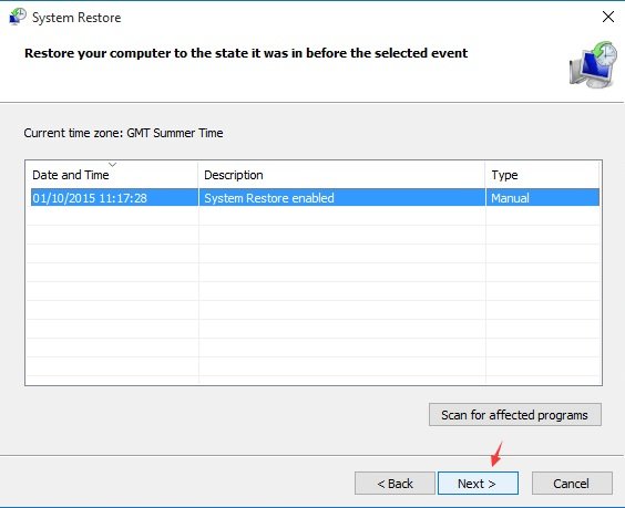 Perform System Restore 1
