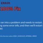 Video Scheduler Internal Error