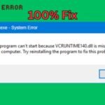 VCRUNTIME140.dll is Missing