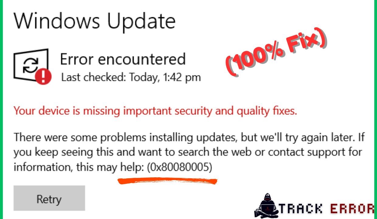 Windows Update Error 0x80080005
