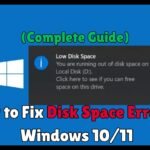 Disk Space Error on Windows 10/11